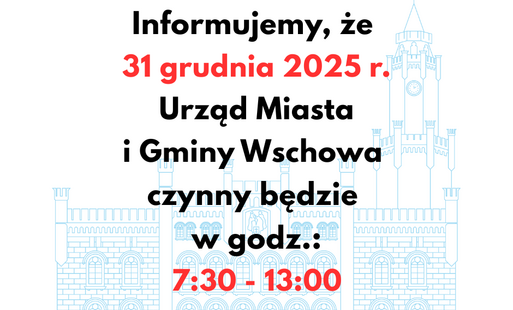 Zdjęcie do Uwaga - 31 grudnia zmiana godzin pracy urzędu