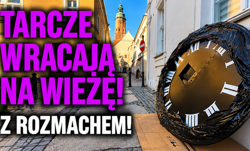 Zdjęcie do Tarcze zegarowe wracają na wieżę wschowskiego ratusza